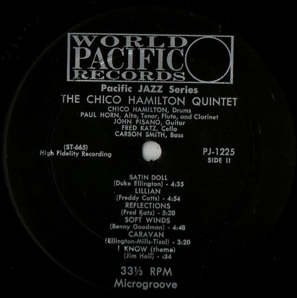 Chico Hamilton Quintet, The : Chico Hamilton Quintet (LP,Album,Mono)