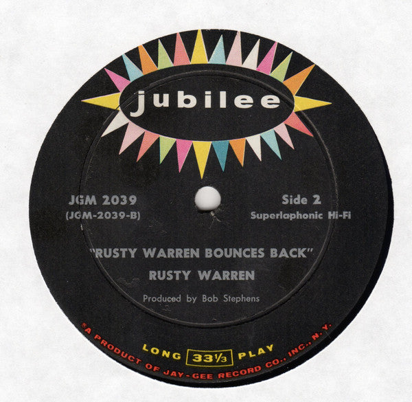 Rusty Warren : Rusty Warren Bounces Back (LP,Album,Mono)