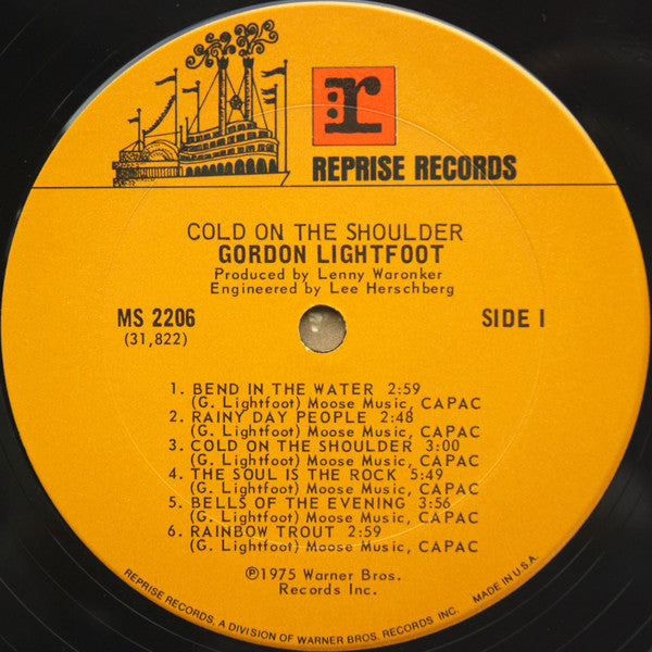 Gordon Lightfoot : Cold On The Shoulder (LP,Album,Stereo)