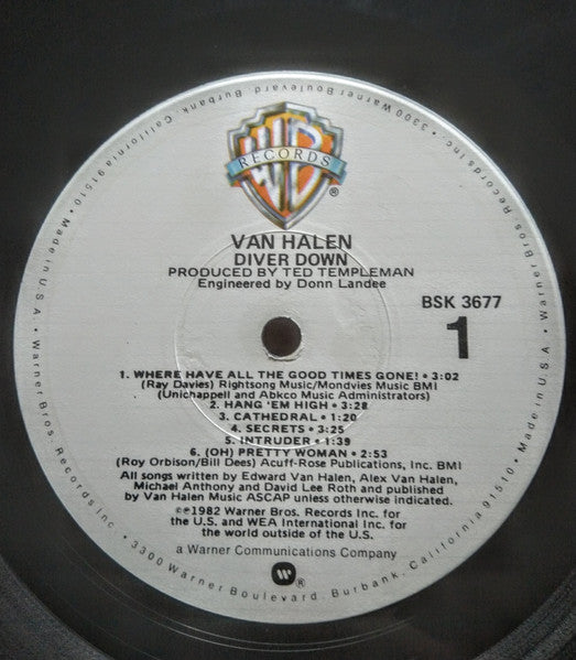 Van Halen : Diver Down (LP,Album)