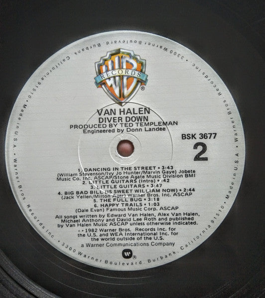 Van Halen : Diver Down (LP,Album)