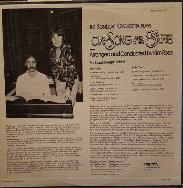 Sonlight Orchestra, The : Love Song And Other Greats (LP,Album)