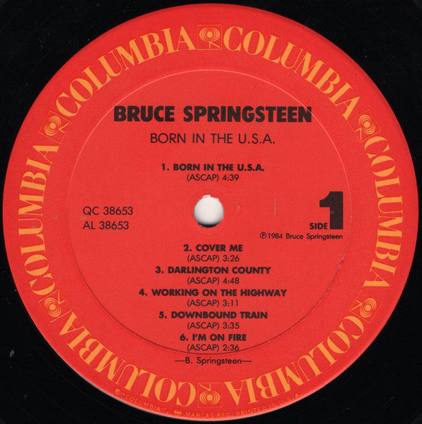 Bruce Springsteen : Born In The U.S.A. (LP,Album,Stereo)