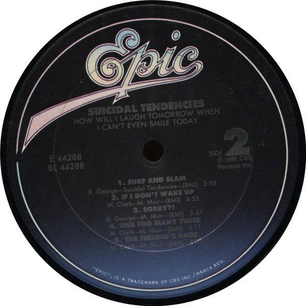 Suicidal Tendencies : How Will I Laugh Tomorrow When I Can't Even Smile Today (LP,Album)