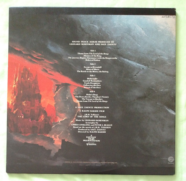 Leonard Rosenman : The Lord Of The Rings (LP,Album)