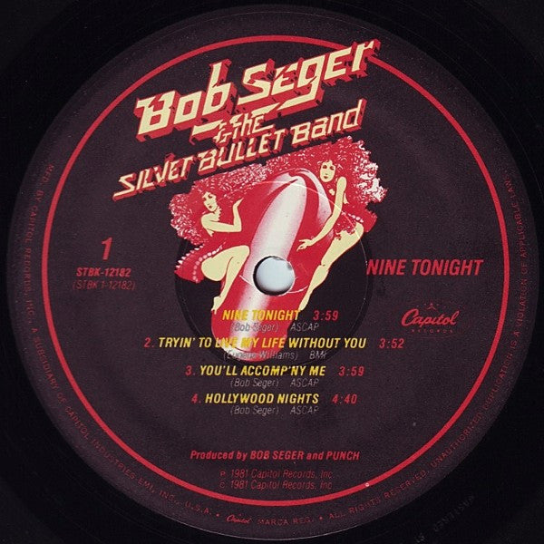Bob Seger And The Silver Bullet Band : Nine Tonight (LP,Album)