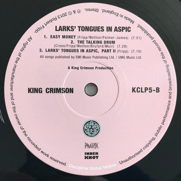 King Crimson : Larks' Tongues In Aspic (LP,Album,Reissue,Remastered,Repress,Stereo)