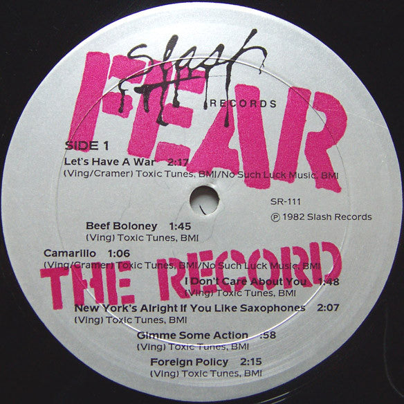 Fear (3) : The Record (LP,Album)