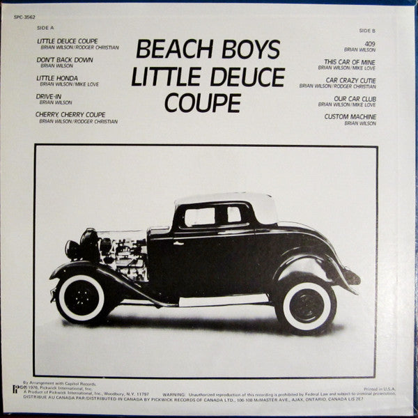 Beach Boys, The : Little Deuce Coupe (LP,Stereo,Compilation)