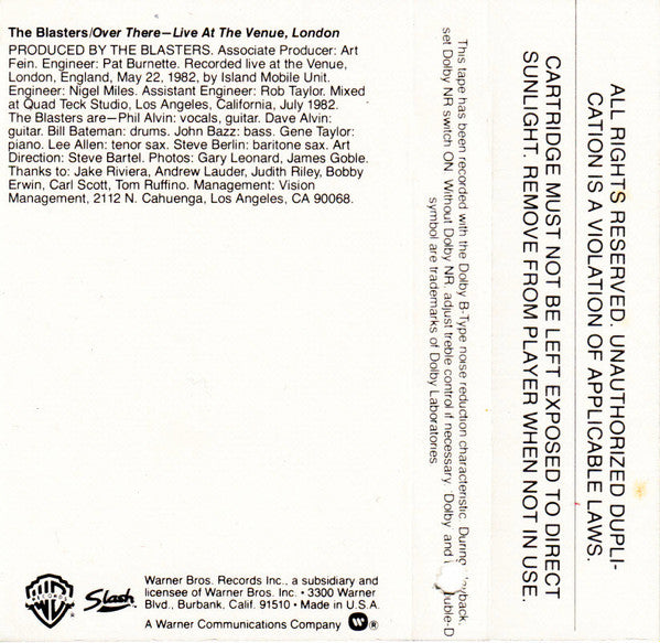 Blasters, The : Over There (Live At The Venue, London) (Album)