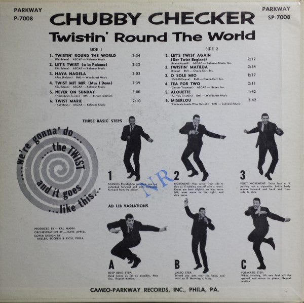 Chubby Checker : Twistin' Round The World (LP,Album,Mono)