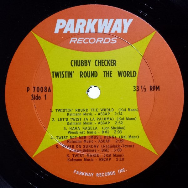 Chubby Checker : Twistin' Round The World (LP,Album,Mono)