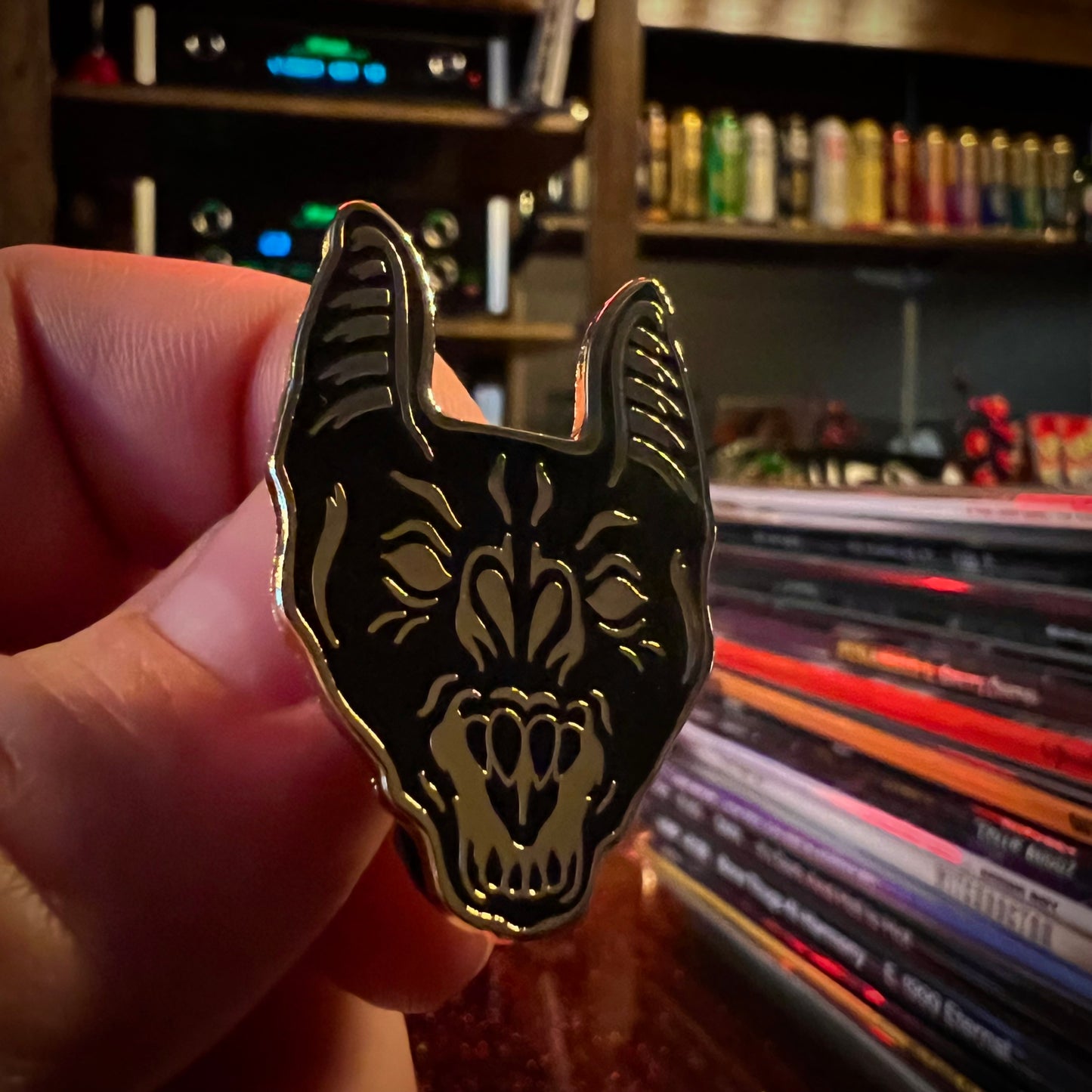 Bat Head Enamel Pin