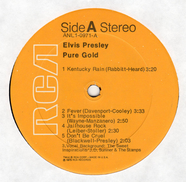 Elvis Presley : Pure Gold (LP,Compilation)