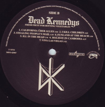 Dead Kennedys : Fresh Fruit For Rotting Vegetables (LP,Album,Reissue,Remastered)
