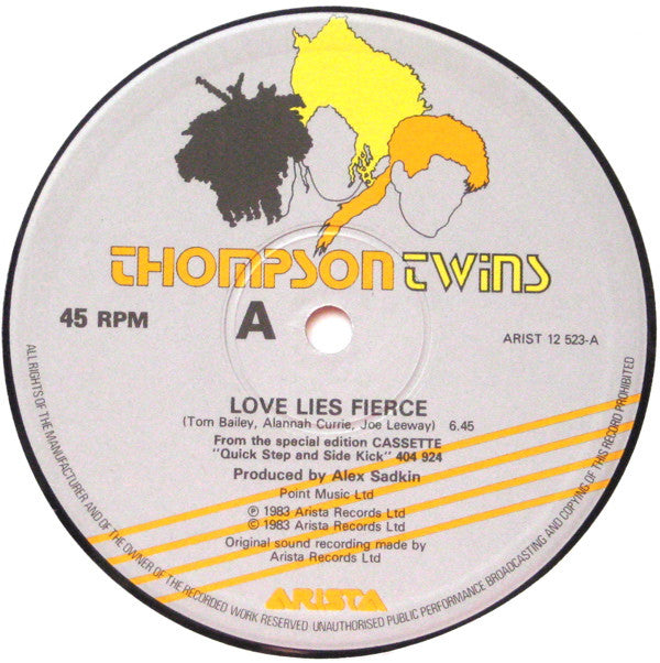 Thompson Twins : Love Lies Fierce & Frozen In Time (Club Dance Mix) (12",Single,45 RPM)