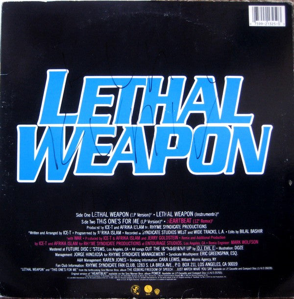 Ice-T : Lethal Weapon (12",Maxi-Single,33 ⅓ RPM)