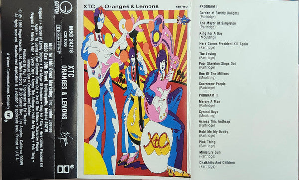 XTC : Oranges & Lemons (Album,Club Edition)