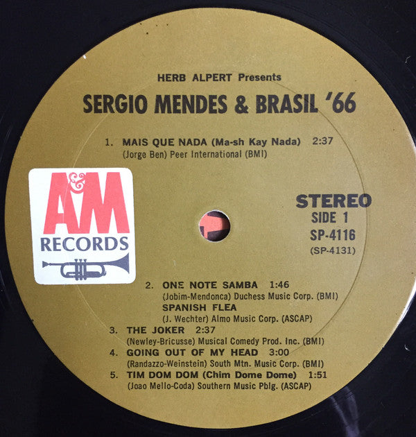 Sérgio Mendes & Brasil '66 : Herb Alpert Presents Sergio Mendes & Brasil '66 (LP,Album,Stereo)