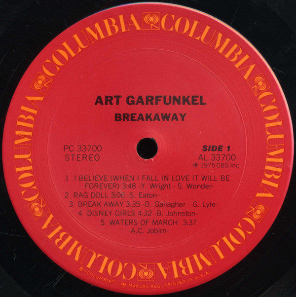 Art Garfunkel : Breakaway (LP,Album)