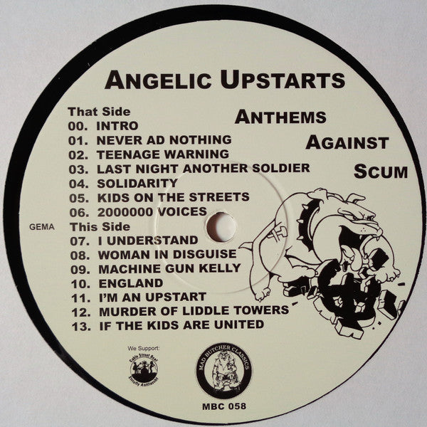 Angelic Upstarts : Anthems Against Scum (LP,Album,Reissue)