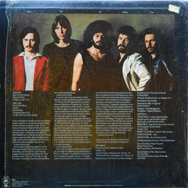Boston : Boston (LP,Album,Stereo)