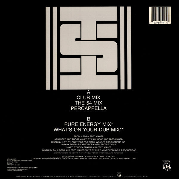 Information Society : What's On Your Mind (Pure Energy) (12",33 ⅓ RPM,Single)