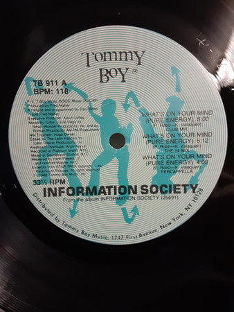 Information Society : What's On Your Mind (Pure Energy) (12",33 ⅓ RPM,Single)