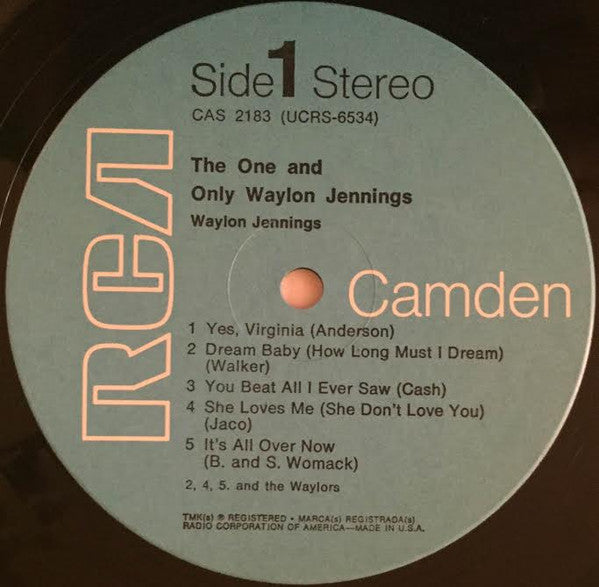 Waylon Jennings : The One And Only Waylon Jennings (LP,Album,Reissue,Stereo)