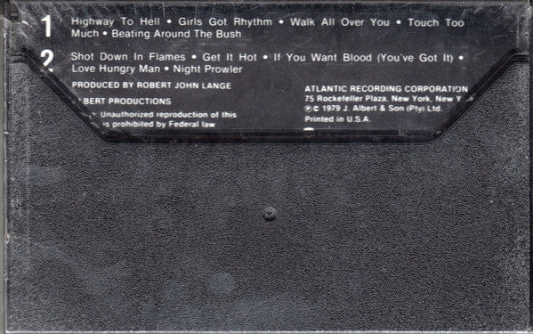 AC/DC : Highway To Hell (Album,Club Edition)