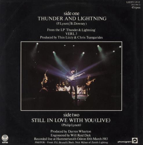 Thin Lizzy - Thunder and Lightning Vinyl