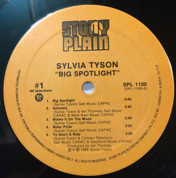 Sylvia Tyson : Big Spotlight (LP,Album)