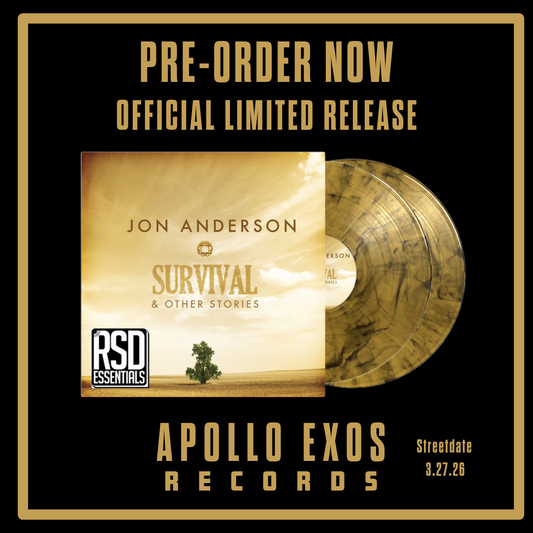 PRE-ORDER JON ANDERSON 'SURVIVAL AND OTHER STORIES' GOLD MARBLE VINYL' RSD ESSENTIALS