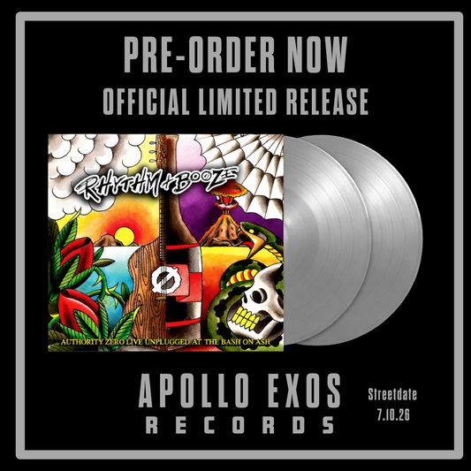 PRE-ORDER AUTHORITY ZERO 'RHYTHM + BOOZE- LIVE METALLIC GREY VINYL' RSD ESSENTIALS (Copy)