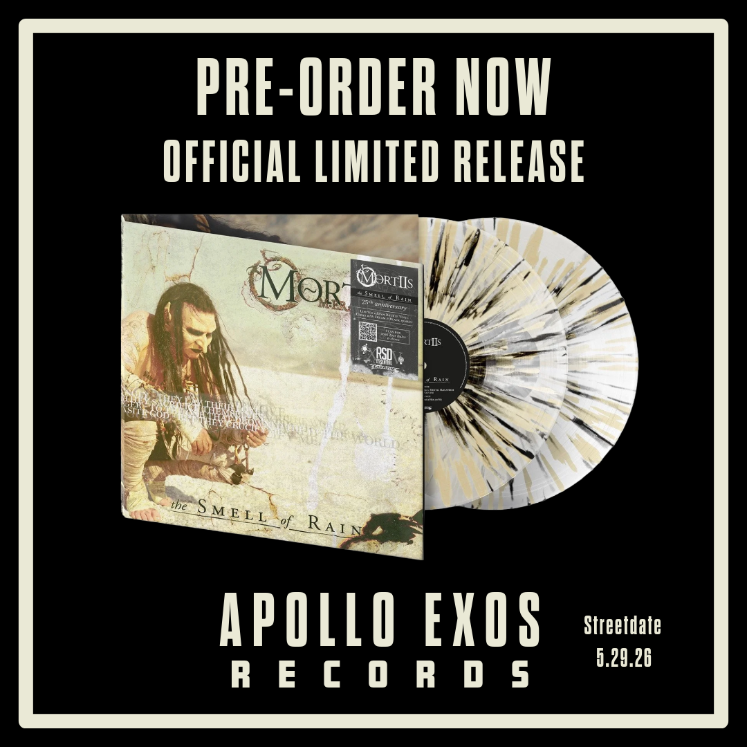 PRE-ORDER MORTIIS 'SMELL OF RAIN' CLEAR W/ CREAM & BLACK SPLATTER VINYL RSD ESSENTIALS