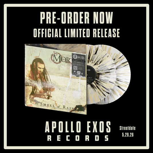 PRE-ORDER MORTIIS 'SMELL OF RAIN' CLEAR W/ CREAM & BLACK SPLATTER VINYL RSD ESSENTIALS