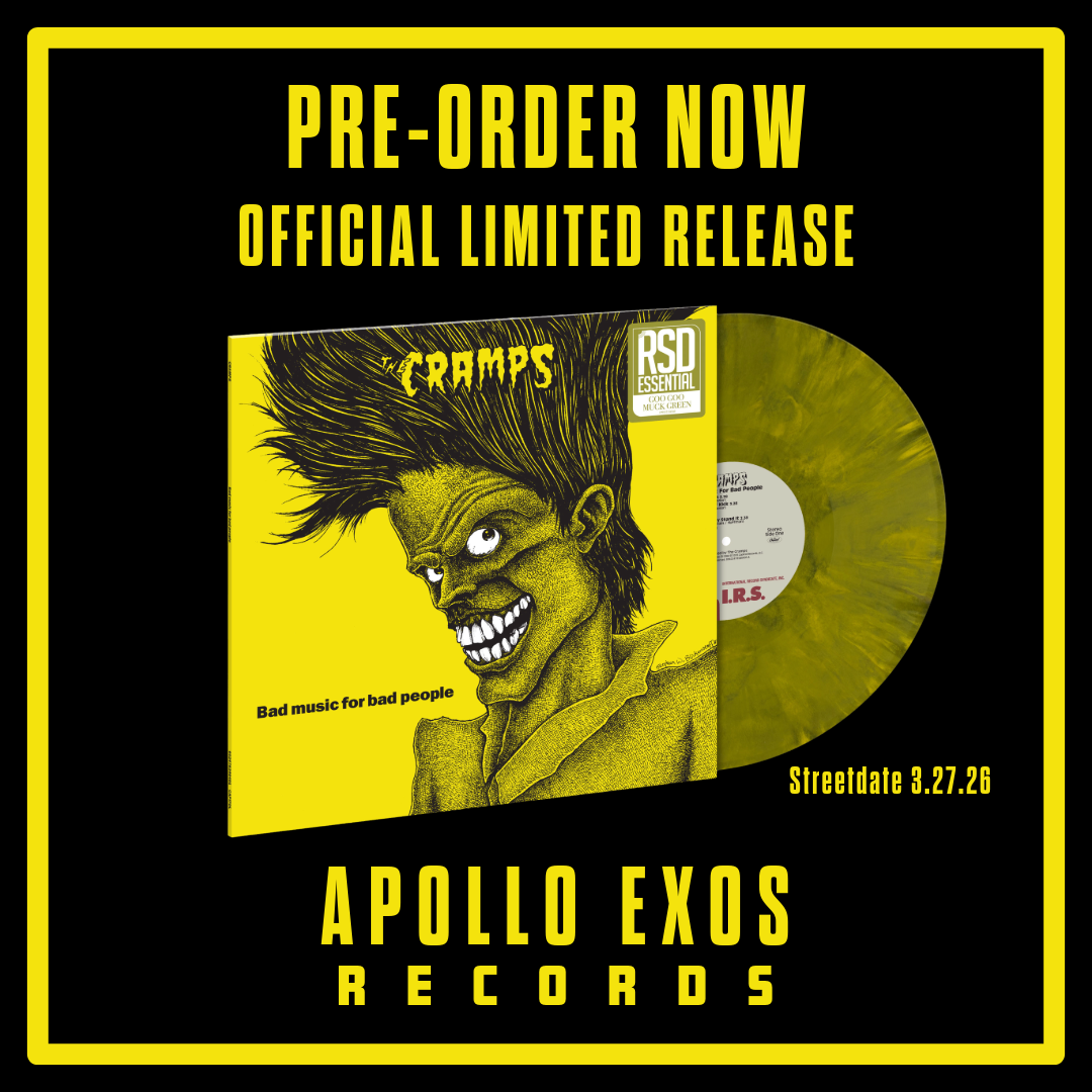 PRE-ORDER THE CRAMPS 'BAD MUSIC FOR BAD PEOPLE' GOO GOO MUCK GREEN VINYL RSD ESSENTIALS